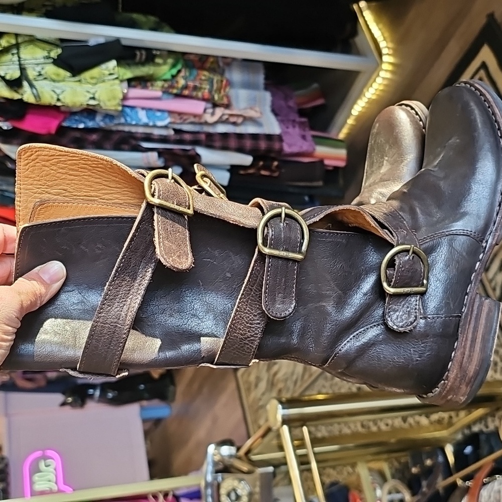 Fiorentini, Baker, Dark, Leather, Boots, Western, Riding, Winter, Casual, Tiktok